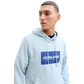 JACK & JONES Hoodie bedruckt celestial blau L