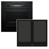 Bosch Herdset Bosch Backofen EcoClean mit Oranier Flächeninduktionskochfeld Booster autark 60 cm