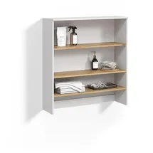 livinity® Badschrank, Paolina Weiß/Artisan 93.6 x 100.4 cm, mit offenen Regalen