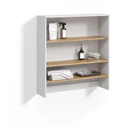 livinity® Badschrank, Paolina Weiß/Artisan 93.6 x 100.4 cm, mit offenen Regalen
