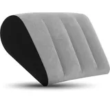Prosixtoy Tragbares Keilkissen Aufblasbares Kissen - Körperpositionierer Bettkeile, Leichtes Keilkissen Lendenkissen zum Schlafen, Beinerhöhung, Bett, Reisen, Camping Rückenlehne Lesekissen(Grau)