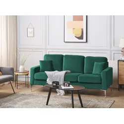 3-Sitzer Sofa Samtstoff smaragdgrün GAVLE