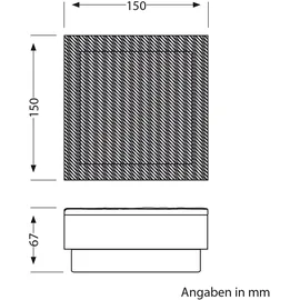 ledscom.de LED Pflasterstein Bodeneinbauleuchte GORGON für außen, IP67, eckig, 15 x 15cm, kaltweiß