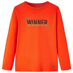 Kinder-Langarmshirt Hellorange 140