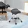 Homcom Rollhocker Kunstleder Grau