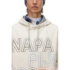 Napapijri Sweatshirt blau/orange/schwarz M