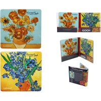 CARMANI - Quadratisches Kork-Pad-Set mit 2 Stück Kork-Untersetzern verziert mit verschiedenen Gemälden von Vincent van Gogh