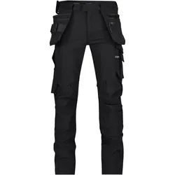 Dassy Stretch-Arbeitshose mit Holstertaschen und Kniepolstertaschen Matrix - schwarz - 63