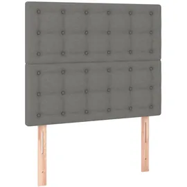 vidaXL Boxspringbett 100 x 200 cm Dunkelgrau
