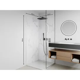 vente-unique Wandpaneel Marmor-Optik Weiß 2 St. 90 x 210 cm
