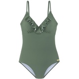 LASCANA Badeanzug Damen oliv, Gr.36 Cup C,