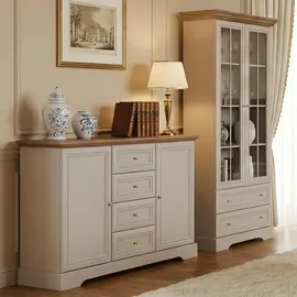 petits-meubles Geschirrschrank Dulci 88,4 x 188,8 x 40,7 cm Beige