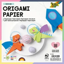 Folia Faltblätter INTENSIV mehrfarbig 100 Blatt Bastelpapier 70 g/m2