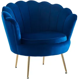 SalesFever Loungesessel »Clam«, extravagantes Muscheldesign blau