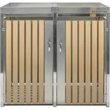 Westmann Mülltonnenbox 134 x 84 x 125 cm silber