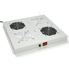 Roline 19-Zoll Dachlüftereinheit 2 Lüfter, Thermostat , grau