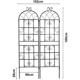 casa.pro Rankgitter Barrea 50 x 180 cm Schwarz