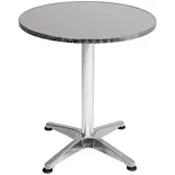 INDA-EXCLUSIV Bistrostehtisch rund Silber Ø60cm H70/110cm-D950249-neu