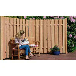 Douglasienzäune Saale – naturbelassene Sichtschutzzäune aus Douglasienholz mit stabilen  180 × 180 cm Elementen für Garten & Terrasse