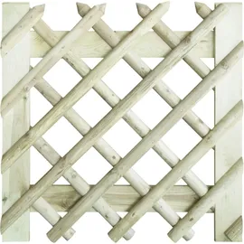 Scherenzauntor 100 x 100 cm Braun/Kiefer