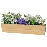 Lasita Maja Blumenkasten LASITA MAJA, beige (natur), B:90cm H:20cm T:20cm, Holzwerkstoff, Pflanzgefäße, 90 cm, Fichtenholz
