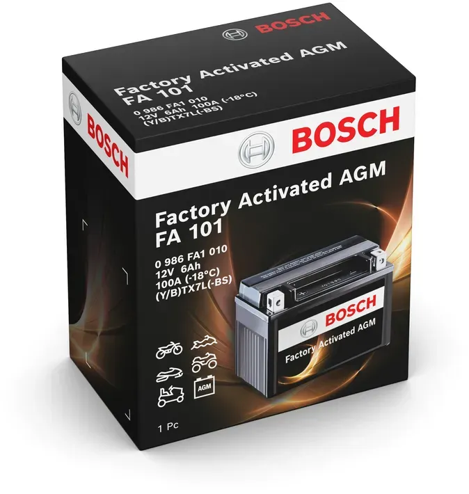BOSCH Starterbatterie Factory Activated AGM, 12 V, 6 Ah, 100 A 0986fa1010 12V 68Ah 100A