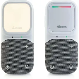 Alecto DBX135 - Modernes Full Eco Audio-Babyphone mit kristallklarer DECT-Klangqualität, langer Standby-Zeit und Nachtlicht - Weiß/Grau