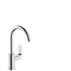 hansgrohe Einhebel-Waschtischmischer Reb 210 Schwenkauslauf m.Zugstange chrom