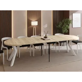 WFL GROUP Runder Esstisch 100 x 77 x 100 cm braun