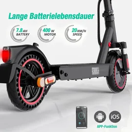 RCB EV85F Elektroroller, E-Scooter mit Straßenzulassung (ABE), 8,5 Zoll,400W Motor,MAX 20km/H,Dreistufige Getriebestellung,Faltbarer e Roller, APP-Steuerung, Max Belastung 120 kg,Doppelstoßdämpfer