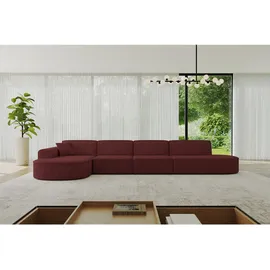 altdecor Ecksofa, Ottomane Links MARI-L3 - 413x171x79 cm bordeaux
