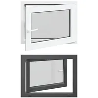 vidaXL Kellerfenster RISOR 80 x 50 cm grau