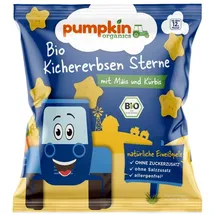pumpkin organics Kichererbsen Sterne mit Mais und Kürbis 20 x 20 g