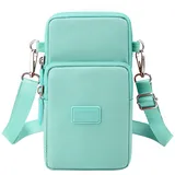 Canvas Damen Rucksack Mit Vielen FäChern Einfarbige, vielseitige Handytasche, Umhängetasche, vertikale -Wechseltasche Tailor Damen Rucksack Wasserdicht Herren (Mint Green, One Size) - Einheitsgröße