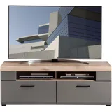 Innostyle TV-Schrank FUN PLUS II 2 Schubkästen, Softclose, ABS Kantenschutz grau