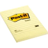 Post-it Haftnotiz Notes, liniert, 70 g/qm, 102 x 152 mm, 100 Blatt, gelb