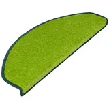 Floordirekt KARAT Velours Stufenmatte Dynasty Atmungsaktiv Grün 23,5 x 65 cm Halbrund