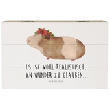 Mr. & Mrs. Panda Dekokiste Meerschweinchen weise - Weiß - Geschenk, Motivation, süße Tiermotive, (1 St) weiß Ø 0 cm x 19 cm x 10 cm