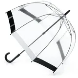 Fulton Vogelkäfig-Regenschirm, schwarz-weißer Rand, Schwarz und Weißrand, Walking Length, Einzeln
