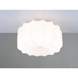 meineWunschleuchte Ausgefallene LED Deckenleuchte mit Lampenschirm Stoff Weiß, ø 40cm