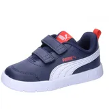 Puma Courtflex V3 V Kinder Navy/Weiß/Rot 25