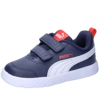 Puma Courtflex V3 V Kinder Navy/Weiß/Rot 25