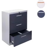 Mendler Hängeregisterschrank HWC-A10, Aktenschrank Büroschrank Stahlschrank, A4 abschließbar - 103x76x46cm grau-dunkelgrau