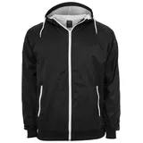 URBAN CLASSICS Windbreaker in blk/wht | Schwarz - 3XL