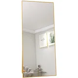Fortuna Lai Standspiegel, Gold, Holz, 80x180x3 cm, Spiegel, Standspiegel