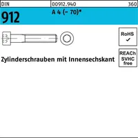 F. REYHER Nchfg. GmbH & Co. KG Zylinderschraube DIN 912 M24 x 210 A 4 (- 70) 5 Stück