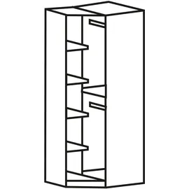 Rauch Eckkleiderschrank RAUCH "Memphis", weiß, B:87cm H:210cm T:74cm, Holzwerkstoff, Schränke, Eckkleiderschrank