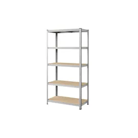 Songmics Lagerregal Metall 100 cm x 200 cm Silber