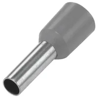 TRU Components 1091282 Aderendhülse 4 mm2 Teilisoliert Grau 100