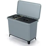KEDEN Recycling-Sortiersystem 57 x 29 x 41 cm 2-tlg. grau